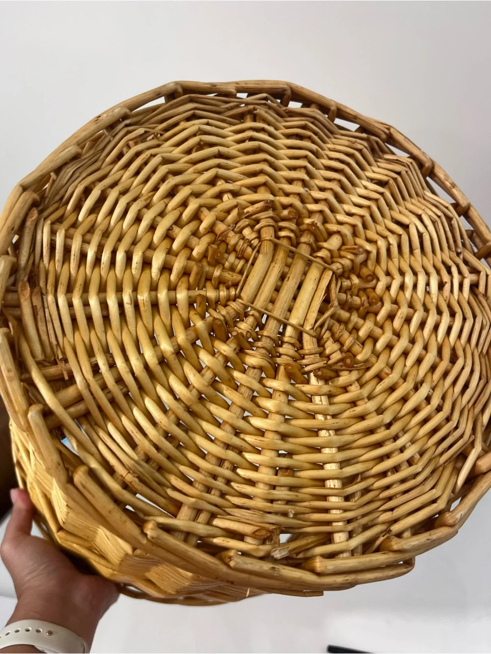 Vintage Wicker Basket Large 13” handles
